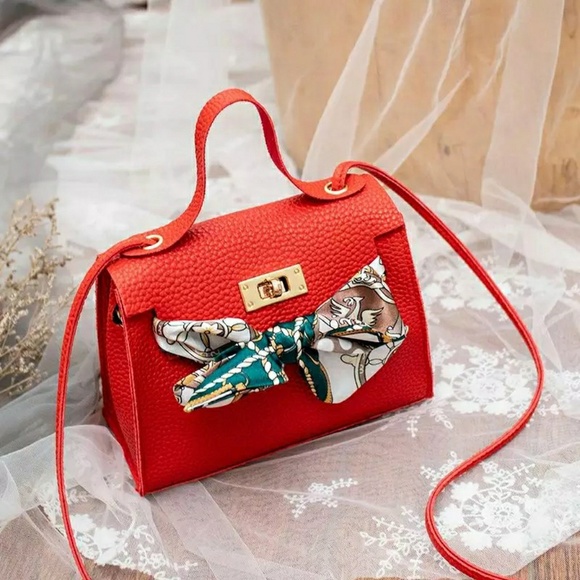Handbags - Mini red turn lock cross body bag